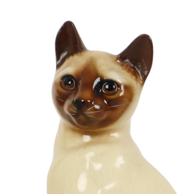 Siamese Cat Figurines in Glazed Ceramic, Japan, 1950s, Set of 2 For Sale - Image 10 of 14