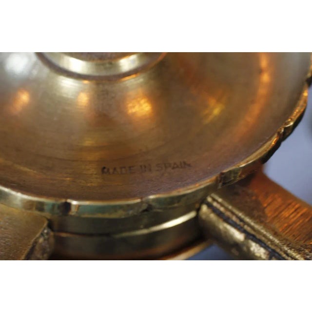 Metal Vintage Spanish Brass Strass Swarovski Crystal 5 Light One of a Kind Chandelier by Nyc Designer Karen Curtis For Sale - Image 7 of 10