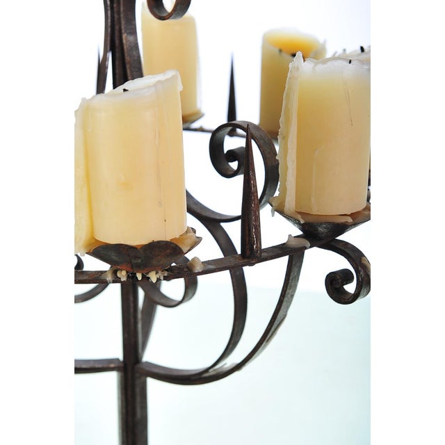 Spanish Revival Wrought Iron 8 Arm Candle Holder Chairish