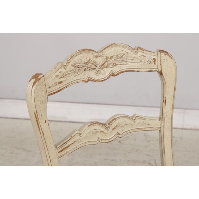 White Set of 4 Habersham Rush Seat Country French Ladderback Dining Chairs For Sale - Image 8 of 18
