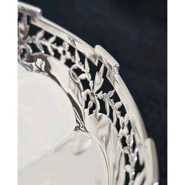 Antique Art Deco Sterling Silver Compotier from Adie Brothers, Birmingham, 1927 For Sale - Image 10 of 17