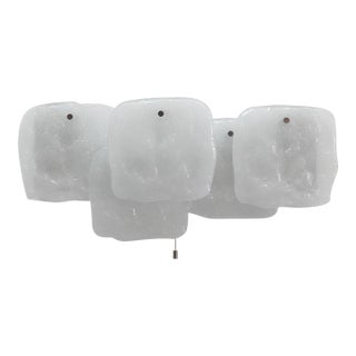 Kalmar Ice Glass Panel Wall Lights, 1950s For Sale