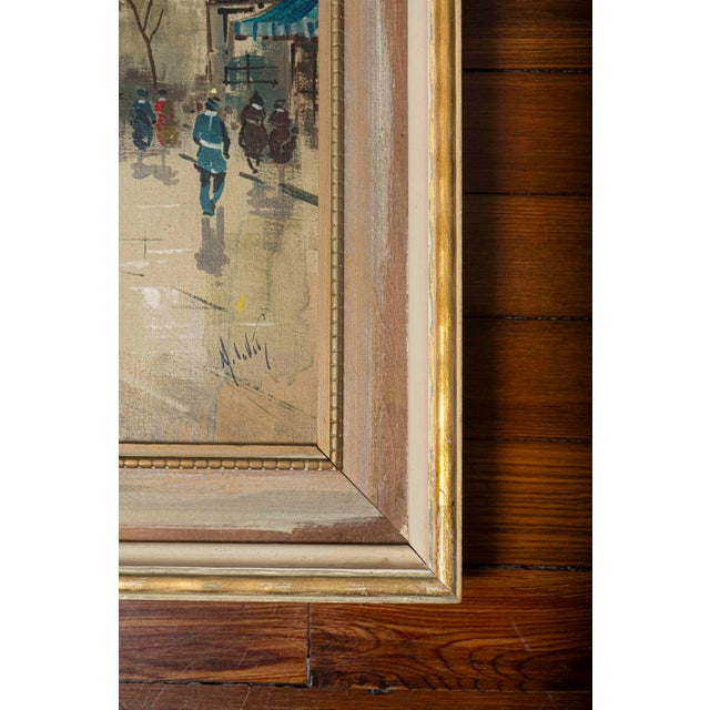 Mid-Century Antonio DeVity Paris Street Scene Oil Painting, Signed & Stamped For Sale - Image 9 of 11