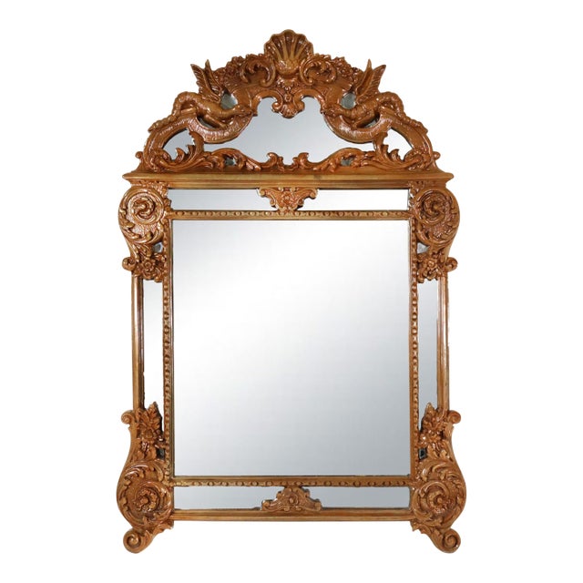 Vintage Ornate Dragon Mirror For Sale
