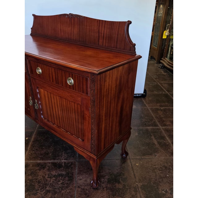 Antique 1900s Chippendale Carved Paw Foot Sideboard Colonial Island Mahogany For Sale - Image 12 of 13