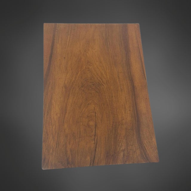 Brown Rectangular Biedermeier Table in Walnut, 1820s For Sale - Image 8 of 10