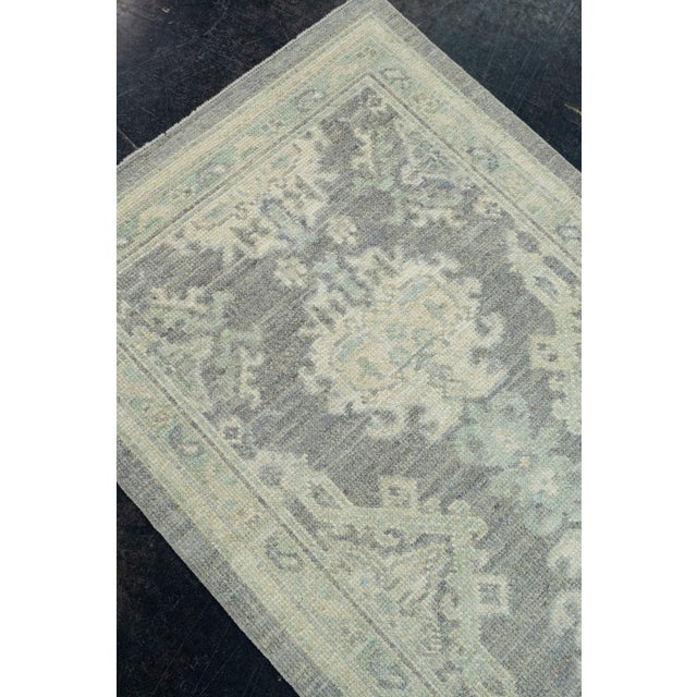 Textile Turkish Oushak Runner Rug 2'10" x 8'2" #17383 For Sale - Image 7 of 8