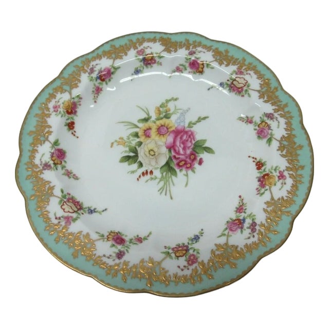 1980s Chelsea House Decorative Floral Design Dining Plate Asian Inspired For Sale