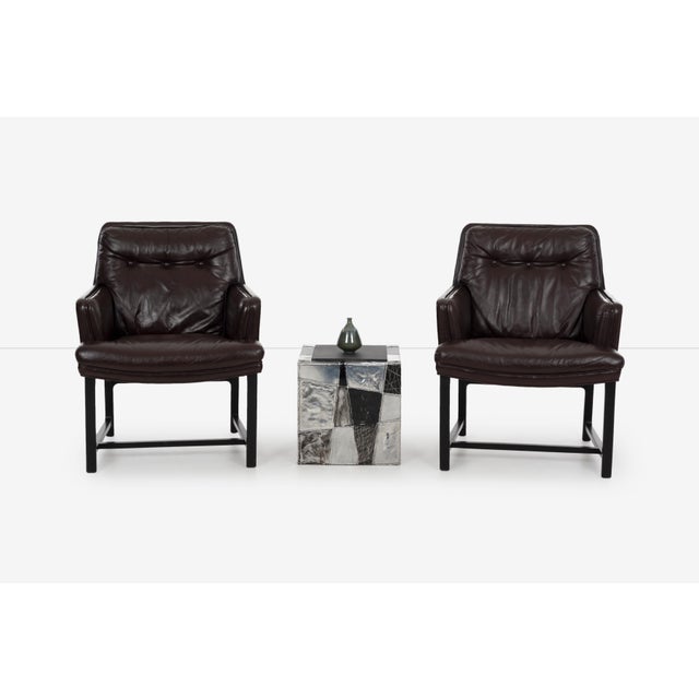 Edward Wormley for Dunbar Pull-Up Lounge Chairs - a Pair For Sale - Image 11 of 12
