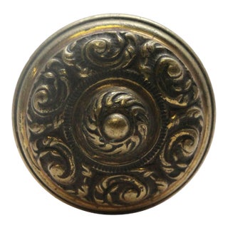 Antique 1920s Cast Brass Door Knob For Sale