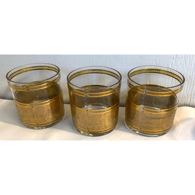 Mid 20th Century Mid 20th Century Culver Gold Trim Highball Glasses - Set of 6 For Sale - Image 5 of 8