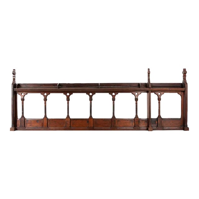 French 19th Century Walnut & Oak Church Altar Railing For Sale
