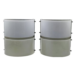 Vintage Italian Space Age Wall Lamps from Stilux Milano, 1970s, Set of 2 For Sale