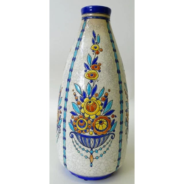 Charles Catteau for Boch Freres 1930s Charles Catteau Boch Freres GrÃ¨s Keramis Vase For Sale - Image 4 of 10