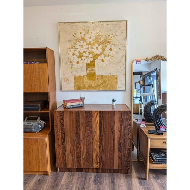 Metal 1970s Mid-Century Modern Daisies Original Artwork by Lee Reynolds for Vanguard Studios For Sale - Image 7 of 7