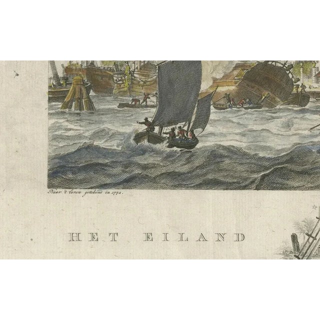 Vinkeles, 1779 View of Onrust Island Near Batavia with Voc Shipyard Activity, 1779, Print For Sale - Image 4 of 10