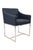 Modern Set of 8 Restoration Hardware Blue Upholstered Dining Chairs For Sale - Image 3 of 10
