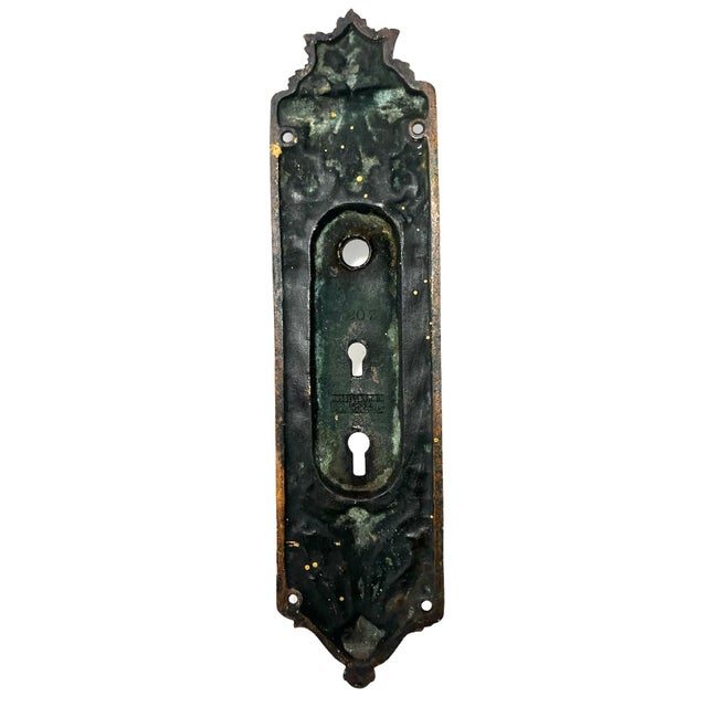 Early 1900s Antique Bronze Door Plate by Russell & Erwin For Sale - Image 4 of 6