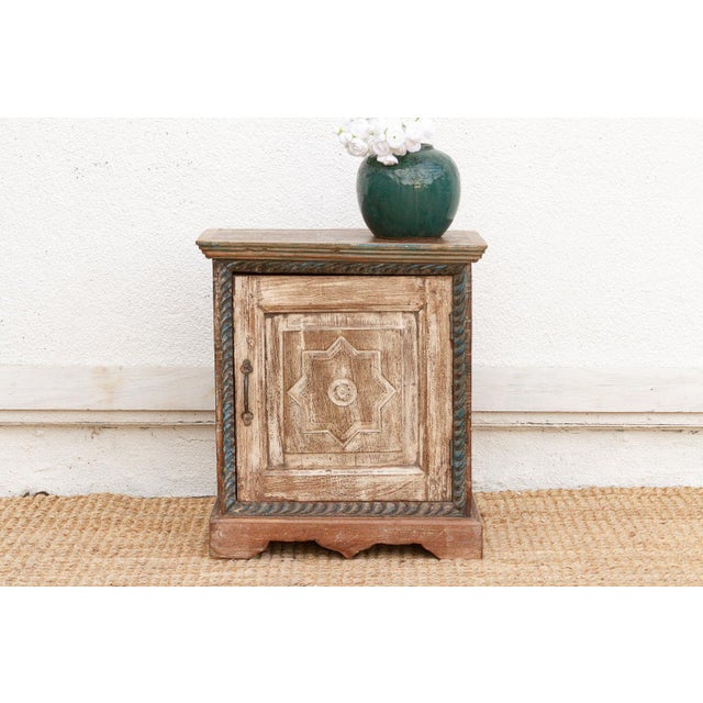 Rustic Reclaimed Door Nightstand Cabinet For Sale - Image 9 of 9