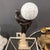 Art Deco Vintage Art Deco Revival Figural Table Lamp With Bronze-Tone Egyptian Maiden & Mottled Glass Globe For Sale - Image 3 of 6