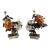 20th Century Chinese Chinoiserie Pair of Jade Trees With Nephrite, Carnelian and Rose Quartz For Sale