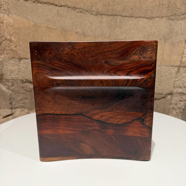 For your consideration, a vintage rosewood ice bucket designed by Jens Quistgaard for Dansk. Part of the exclusive "Rare...