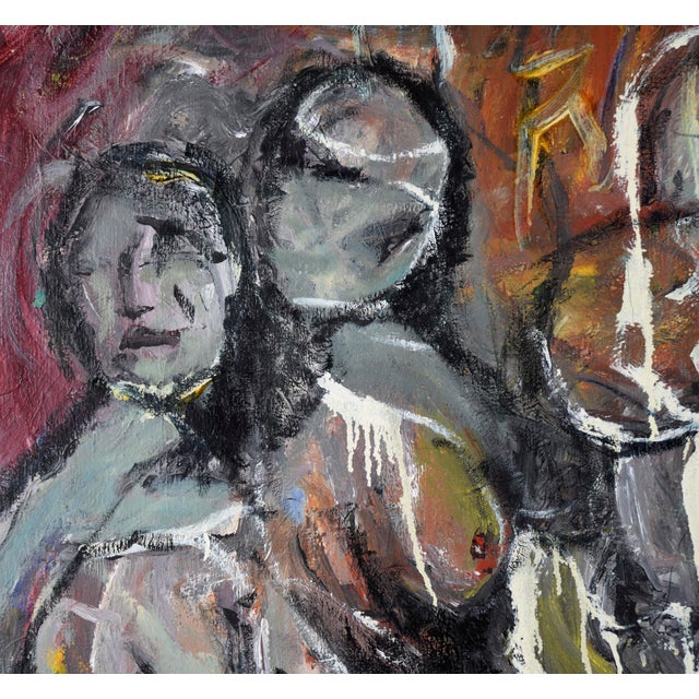 Figurative Large Scale Neo-Expressionist Figurative Composition in Oil by Daniel David Fuentes For Sale - Image 3 of 9