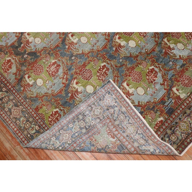 Textile Senneh Accent Gol Farang Rug no. j3266 For Sale - Image 7 of 7