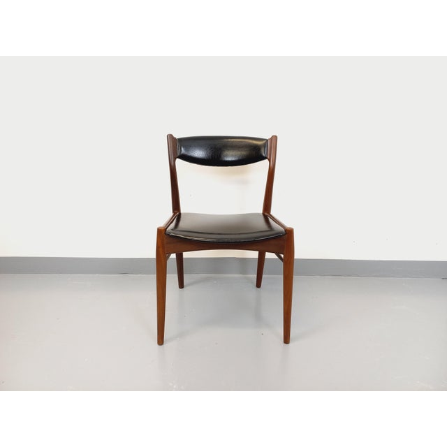 Vintage Scandinavian Teak and Leatherette Chair, 1960s For Sale - Image 10 of 16