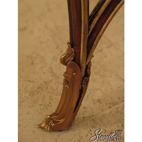 1990s Theodore Alexander French Inlaid Center Table W. Mother of Pearl Inlay For Sale - Image 5 of 7