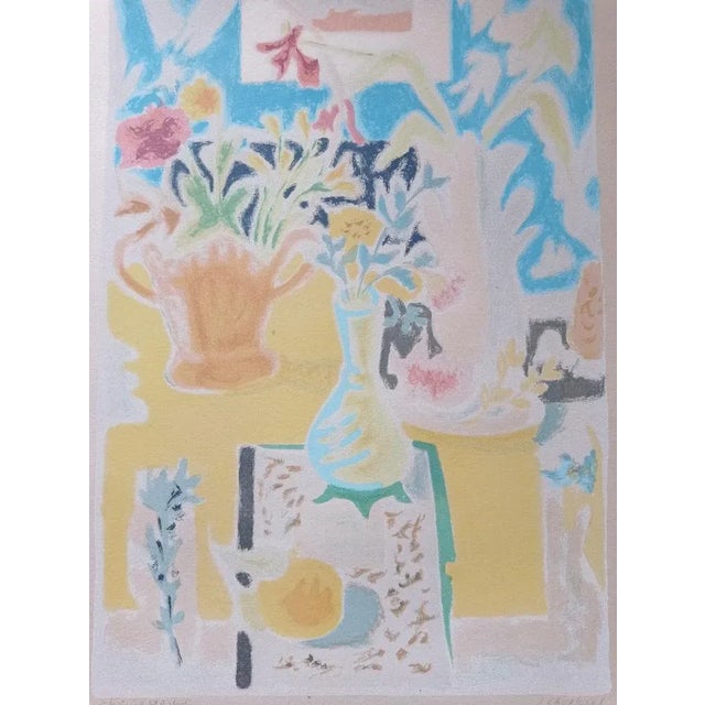 Jules Cavailles, Still Life, Original Hand-Coloured Lithograph, 1960s For Sale - Image 5 of 6