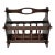 Vintage Mid-Century Walnut Wood Magazine Rack For Sale