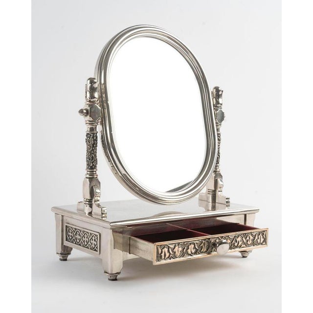 20th Century Miniature Psyche Table Mirror with Jewellery Box For Sale - Image 5 of 10