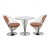 Designer: verner panton manufacturer: fritz hansen model: wire cone chair (2) and table (1) measurements: chair: h: 76, w:...