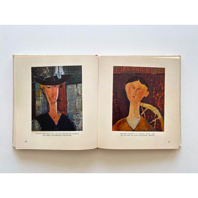 Peach Amedeo Modigliani Vintage 1958 First Edition Lithograph Print Mid Century Modernist Hardcover Art Book For Sale - Image 8 of 18