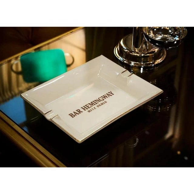 Traditional Bar Hemingway Ritz Paris Porcelain Ashtray (New) For Sale - Image 3 of 9