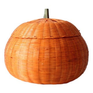 Vintage Pumpkin Basket For Sale