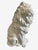 Vintage Blanc de chine ceramic Lion statue. The statue is a large white glazed statue.
