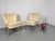 Set of 2 vintage Mid Century Cocktail Club Lounge Chairs 1950s Very known classic Design from the mid Century. In very...