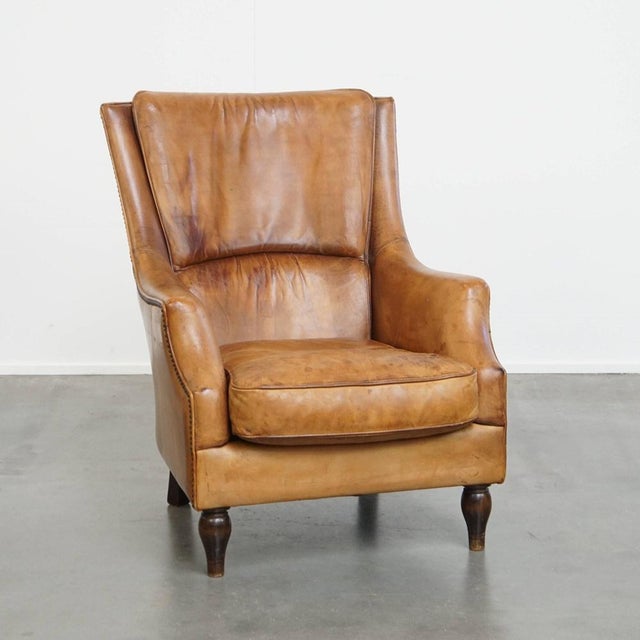 Vintage Armchair in Sheep Leather For Sale - Image 18 of 18