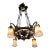 Early 20th Century Signed Muller Freres Luneville French Chandelier For Sale