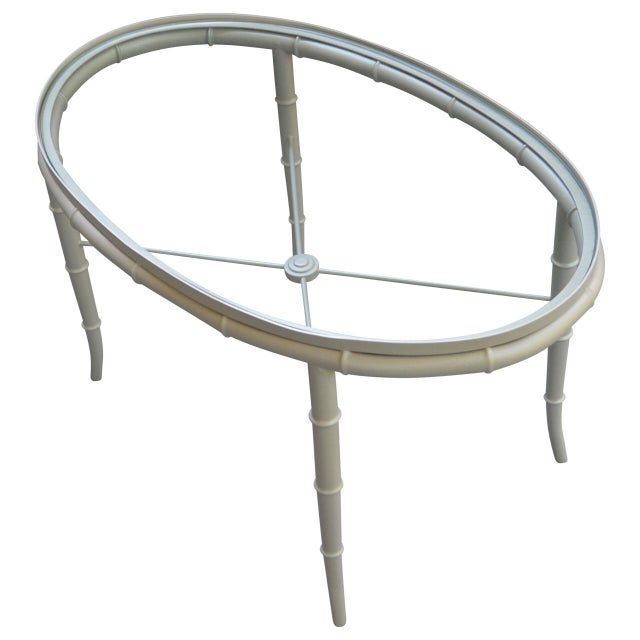 Faux Bamboo & Brass Cocktail Table | Chairish