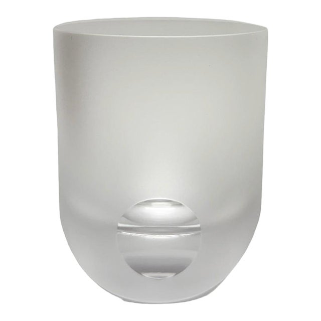 Moser Frosted Tipsy Whiskey Glass New in Box For Sale