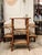 Bamboo Etagere with Silk Shelves Painted with Asian Motifs attributed to Alfred Perret and Ernest Vibert, France, 1900s For Sale - Image 5 of 11