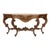 Large French Regency Carved Walnut Console Table With Gilted Edges For Sale