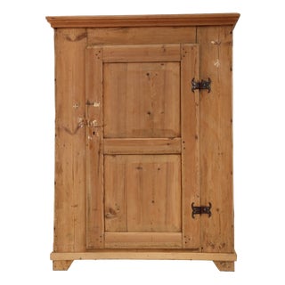 Rustic Tan Fir Wardrobe, 1990s For Sale