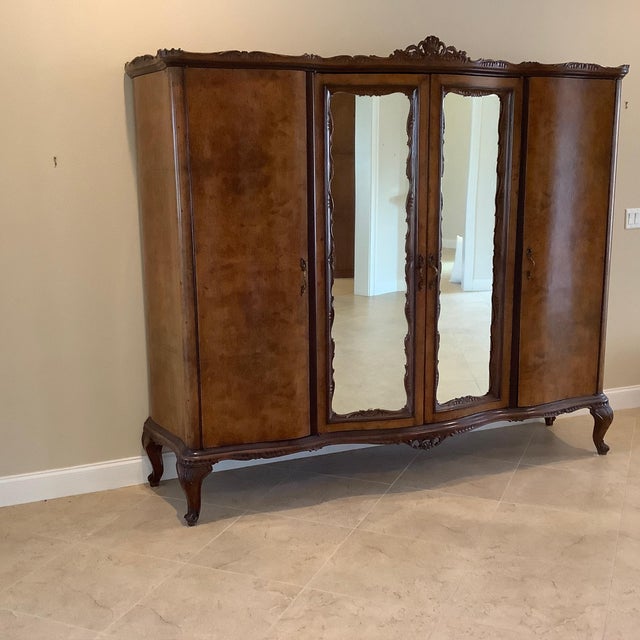 Late 19th Century Antique 4 Door French Armoire For Sale - Image 5 of 17