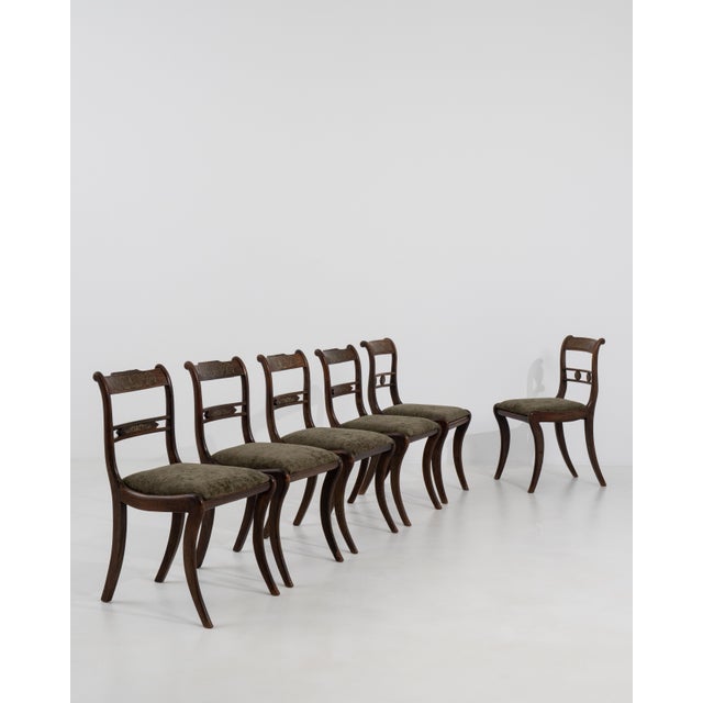 19th Century 19th Century Set Of Six Regency Sabre-Leg Chairs For Sale - Image 5 of 18