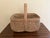 Vintage Nantucket-Style Handwoven Rattan Gathering Basket For Sale In South Bend - Image 6 of 9