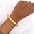 Contemporary Mid 20th Century Tiffany & Co. 18k Gold Twisted Rope Flat Hinged Bangle Bracelet For Sale - Image 3 of 10